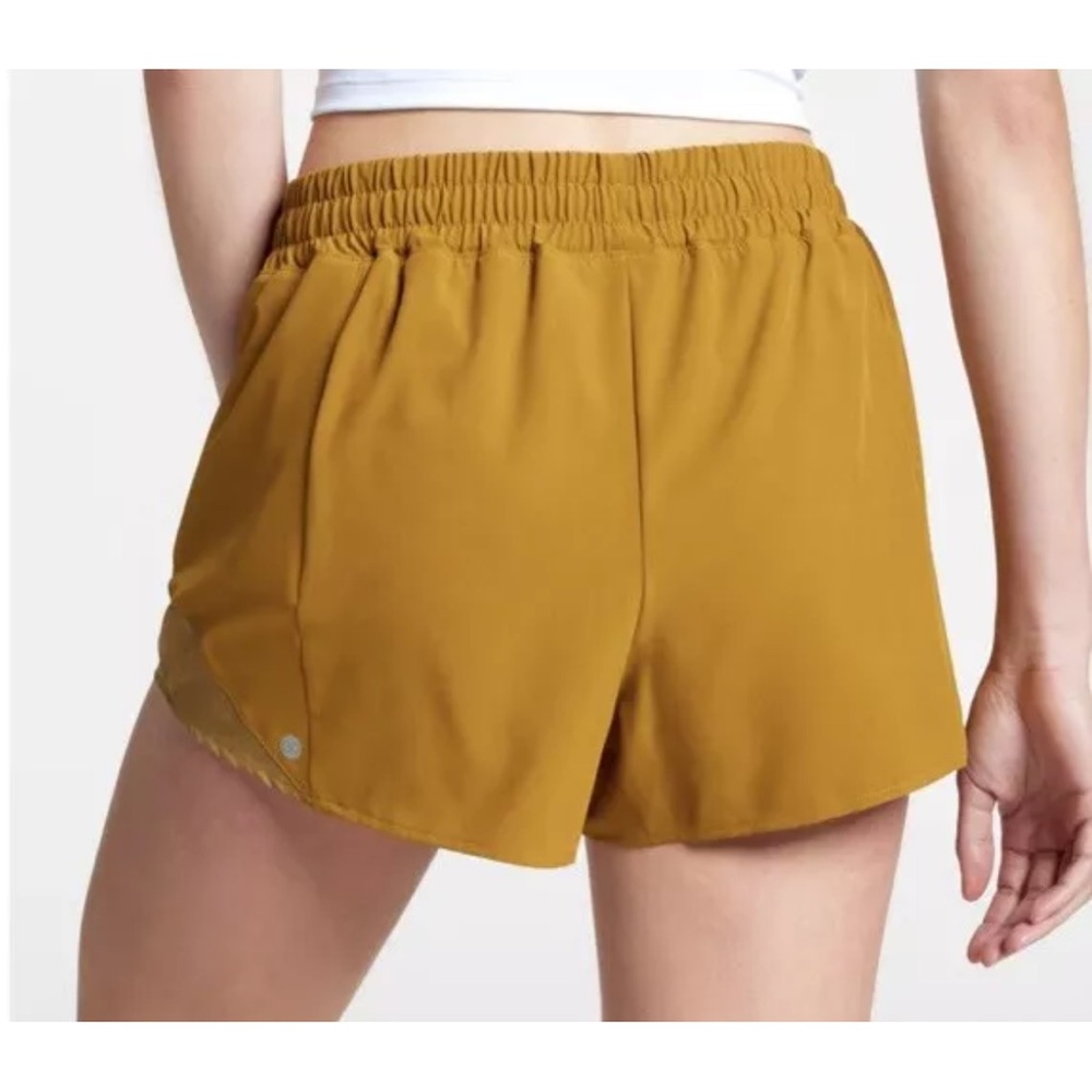 CALIA Women's Mid Rise Infinity Running Short Brown/Mustard Size XL Athletic Gym